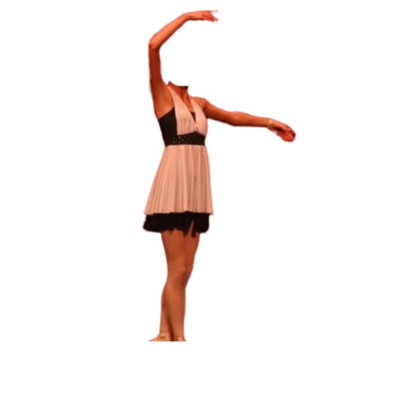 Designs for Dance Adult Small Style# 84830 Black and White Halter Dance Costume - Picture 8 of 8